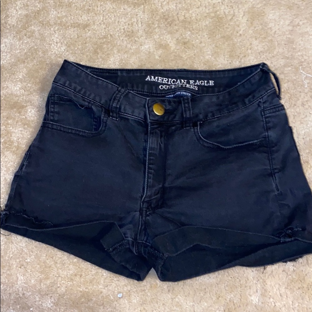 American eagle black-washed shorts